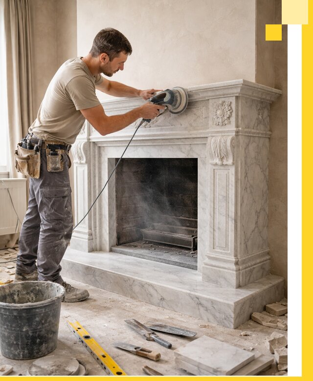 Изготовление и установка мраморных каминов в Верхнем Уфалее под ключ