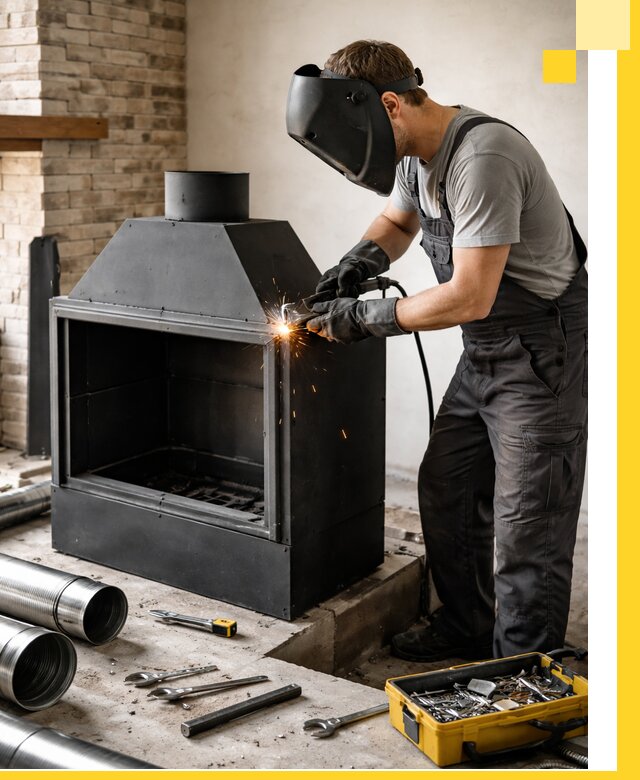 Продажа и установка металлических каминов в Верхнем Уфалее под ключ