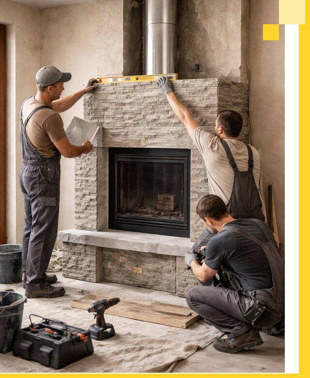 Профессиональный монтаж каминов под ключ в Верхнем Уфалее для дома