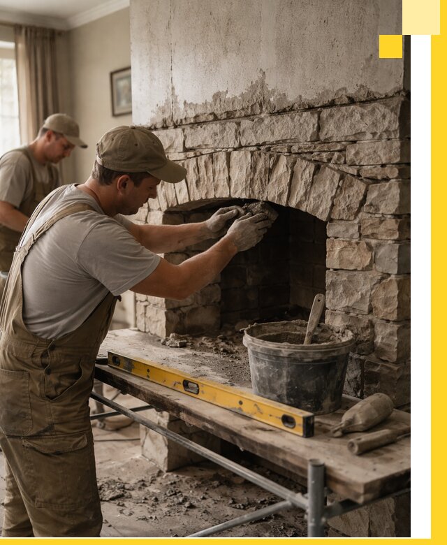 Изготовление каминов под ключ в Верхнем Уфалее, монтаж и отделка