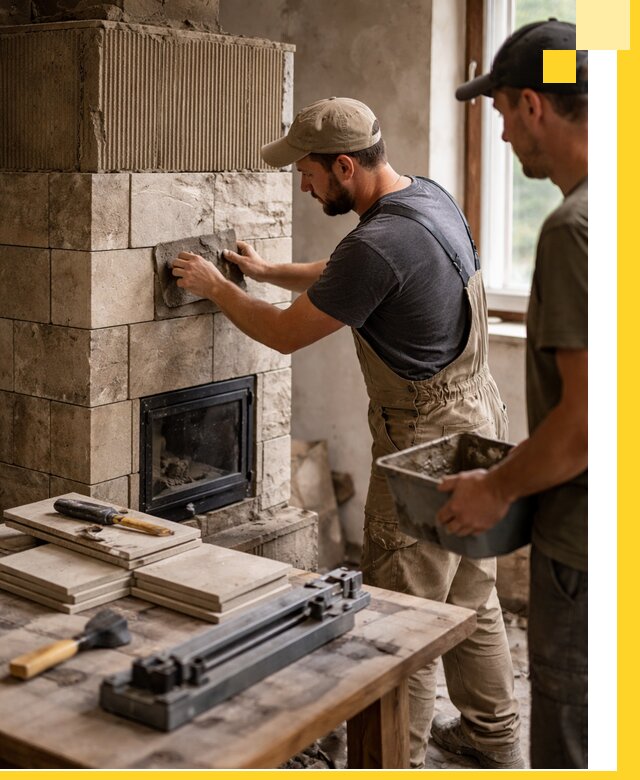 Профессиональная облицовка печей в Верхнем Уфалее: керамика и камень