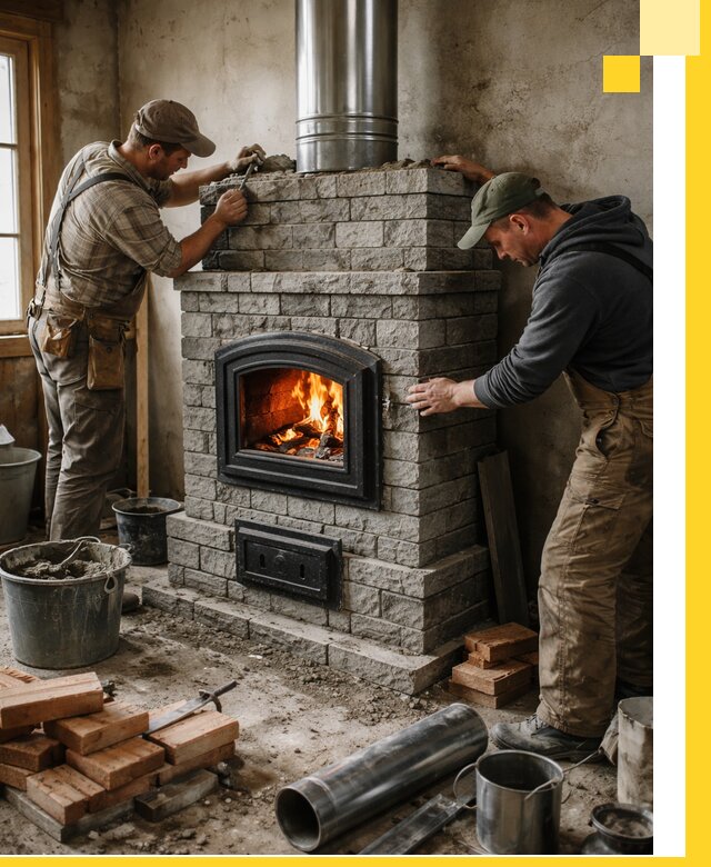 Производство, поставка и монтаж дровяных печей в Верхнем Уфалее