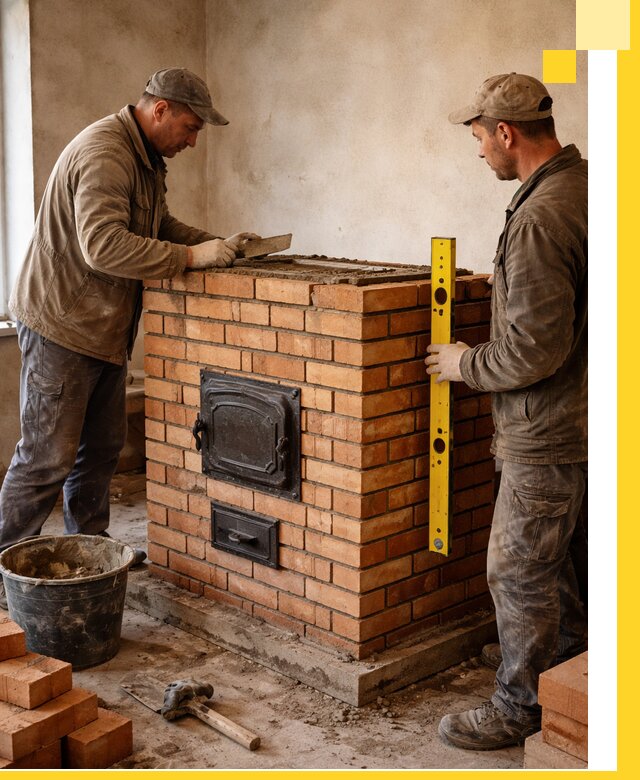 Отопительные печи под ключ в Верхнем Уфалее, установка и сборка