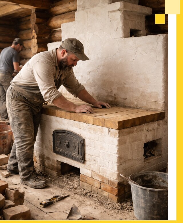 Проектирование и установка русской печи с лежанкой в Верхнем Уфалее