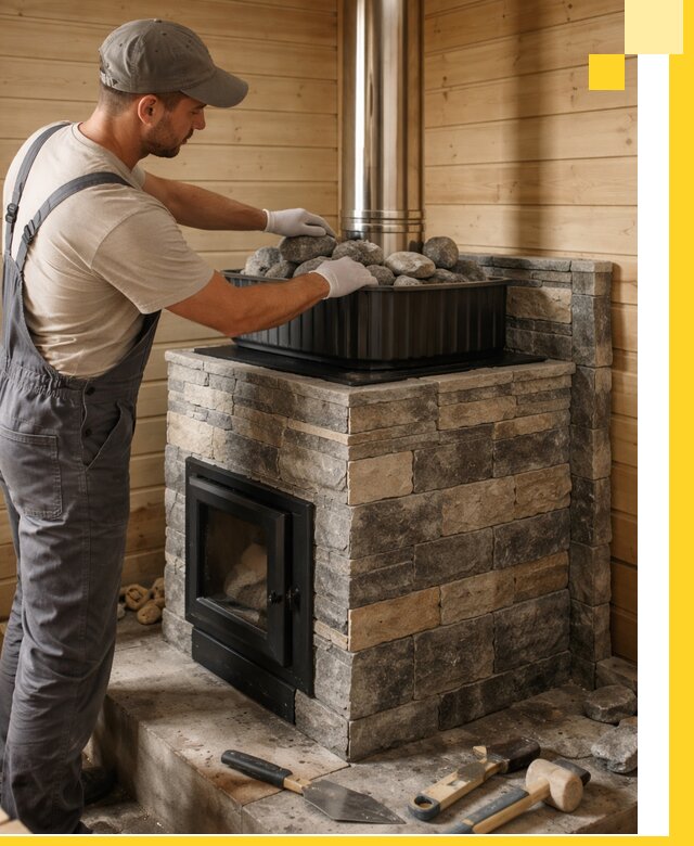 Печи для парной в Верхнем Уфалее, производство, монтаж и обслуживание