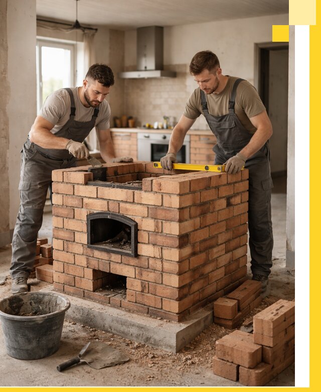 Установка и монтаж печей в частном доме в Верхнем Уфалее под ключ