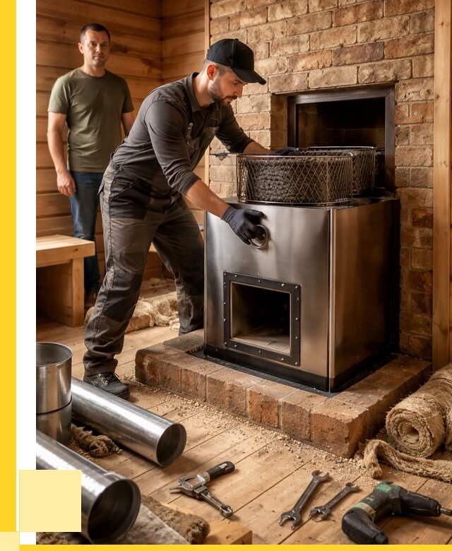 Монтаж банных печей под ключ в Верхнем Уфалее от 18421 р., ЭриданВрф