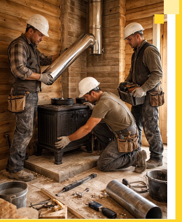 Профессиональный монтаж банных печей и дымоходов в Верхнем Уфалее