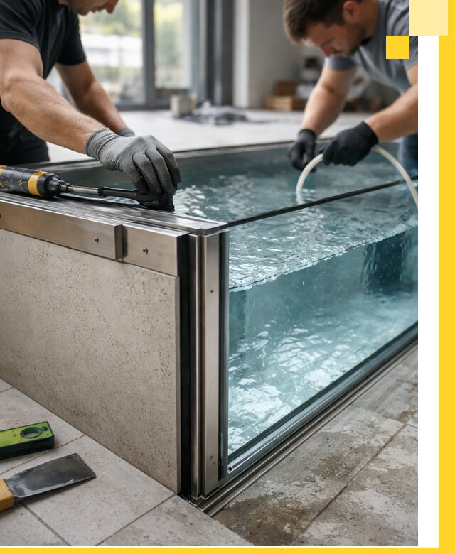 Проектирование и монтаж стеклянных бассейнов в Верхнем Уфалее