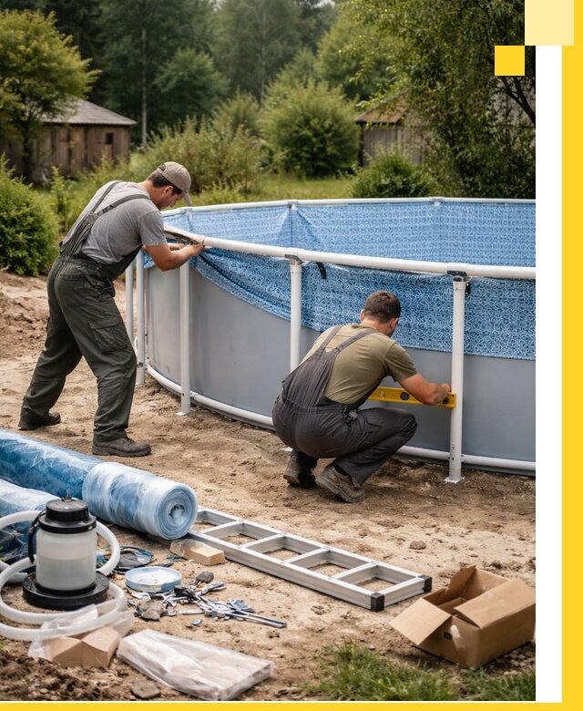 Установка и монтаж каркасных бассейнов в Верхнем Уфалее под ключ