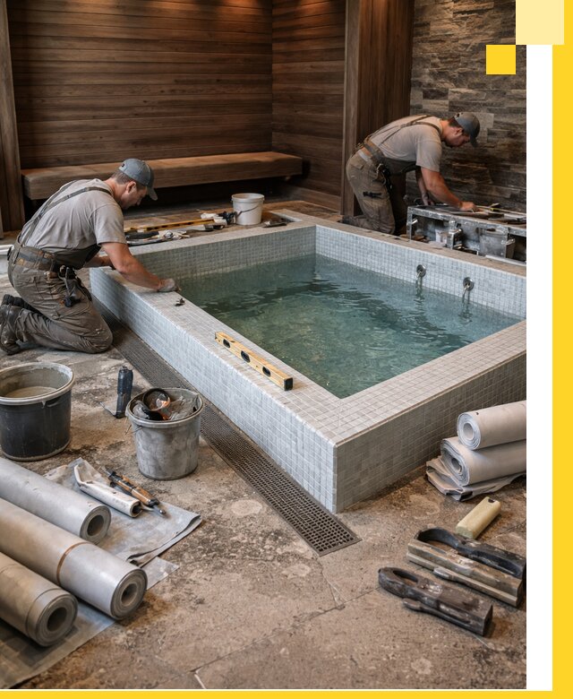 Установка и строительство бассейнов для сауны в Верхнем Уфалее