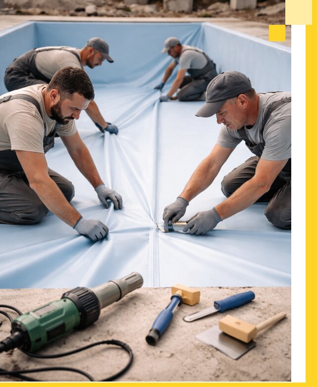 ПВХ пленка для бассейнов с монтажом и гарантией в Верхнем Уфалее