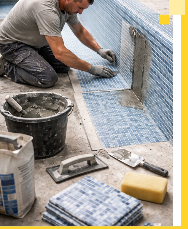 Укладка и ремонт мозаики для бассейнов под ключ в Верхнем Уфалее