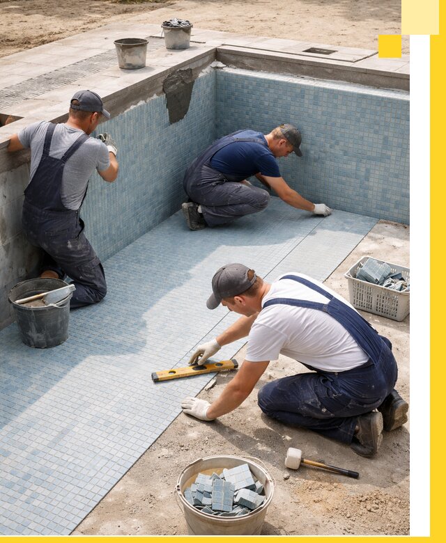 Укладка и установка плитки для бассейнов под ключ в Верхнем Уфалее