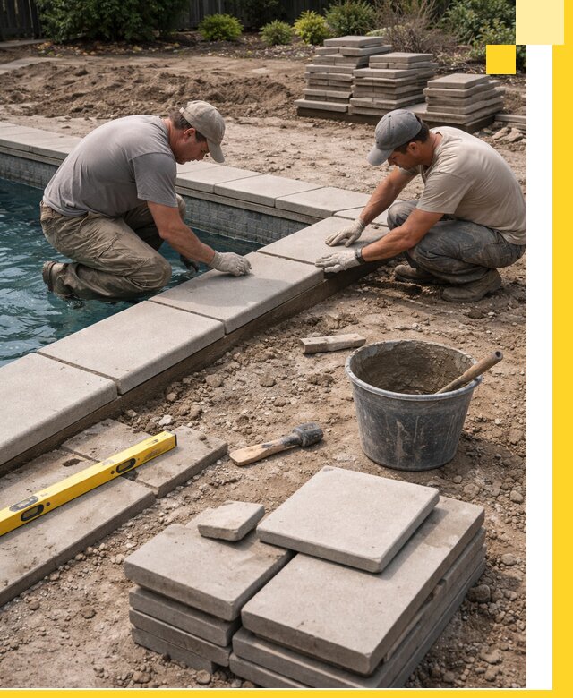 Установка и изготовление копингового камня для бассейнов в Верхнем Уфалее