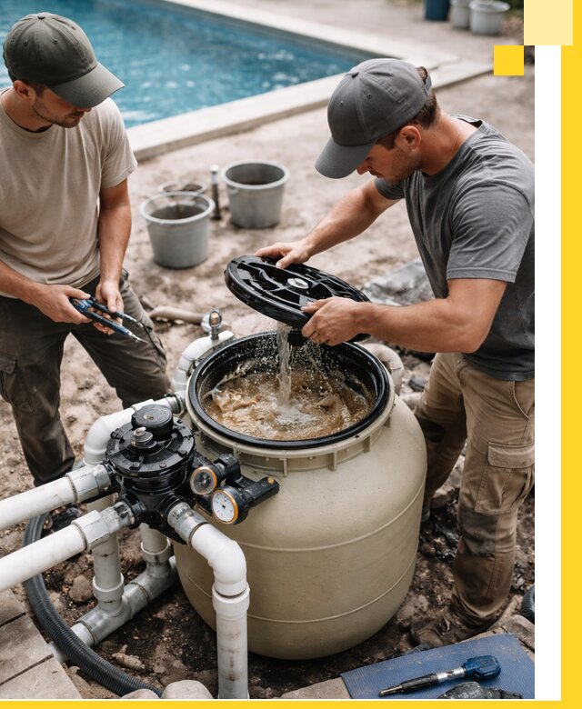 Установка и обслуживание песочных фильтров для бассейнов в Верхнем Уфалее