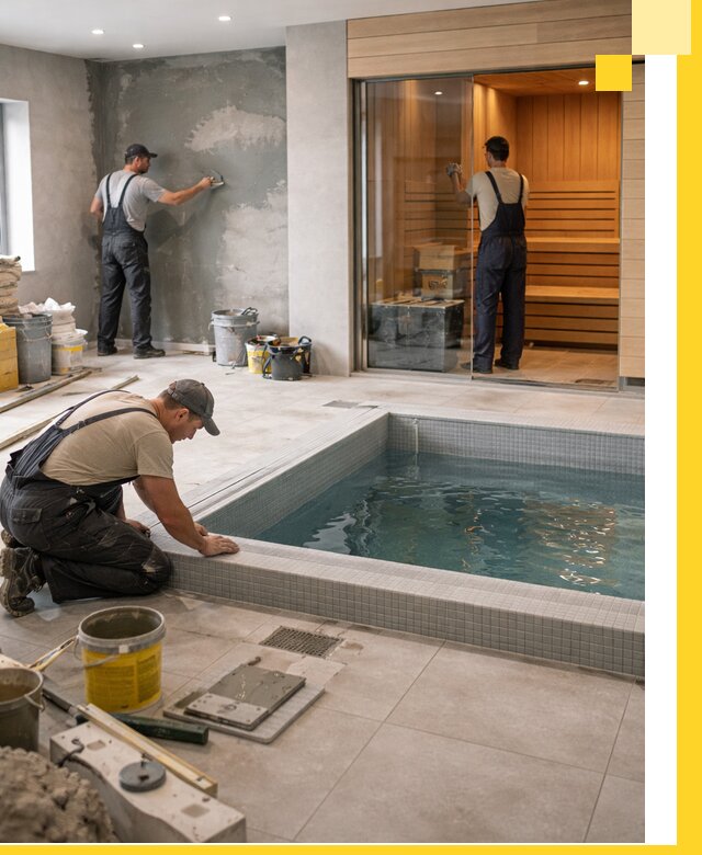 Проектирование и строительство сауны с бассейном в Верхнем Уфалее