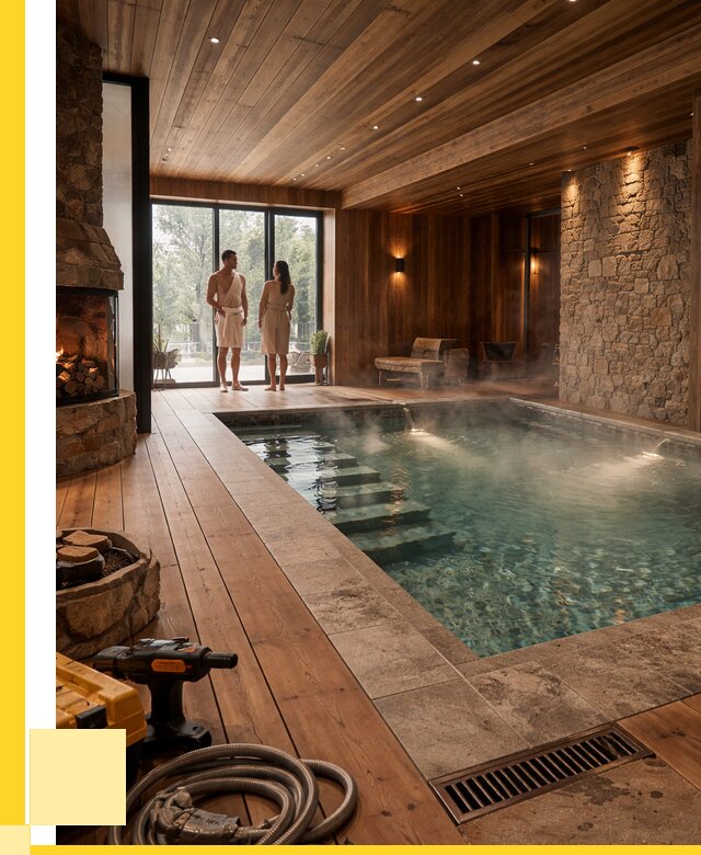 Проекты бань с бассейном под ключ в Верхнем Уфалее от 76755 р., ЭриданВрф