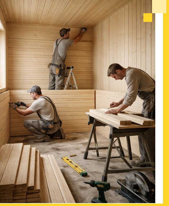 Обшивка саун в Верхнем Уфалее из натуральной древесины под ключ