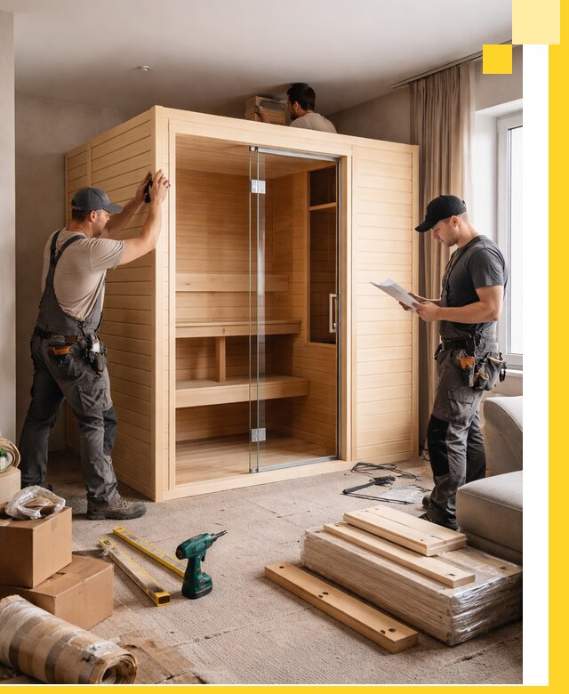 Установка и благоустройство саун в квартире в Верхнем Уфалее