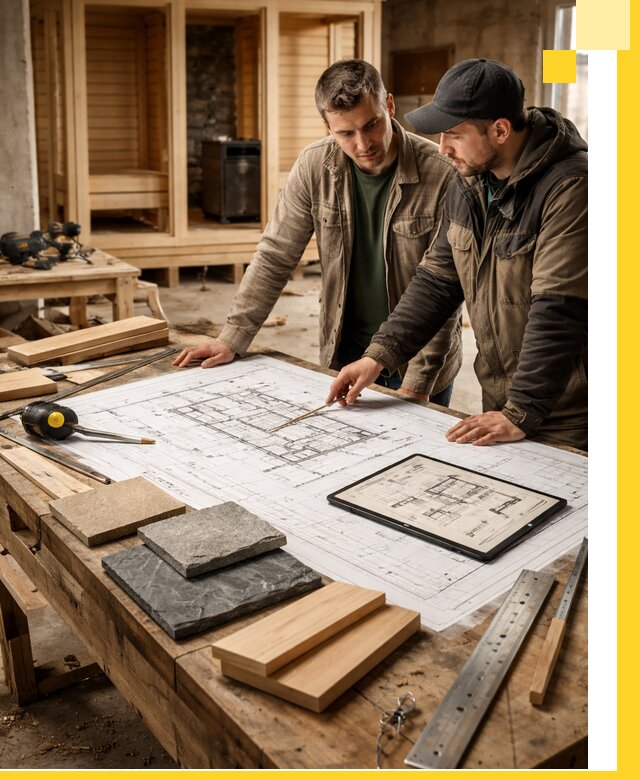 Проекты бань под ключ и планы строительства в Верхнем Уфалее