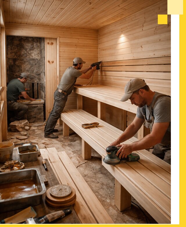 Профессиональная отделка бань в Верхнем Уфалее под ключ, с гарантией