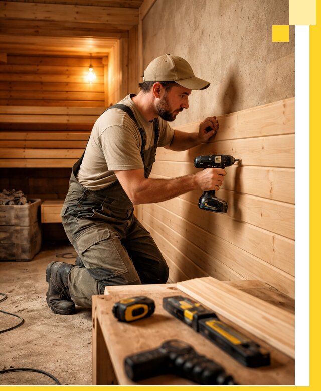 Профессиональная внутренняя отделка бани в Верхнем Уфалее под ключ