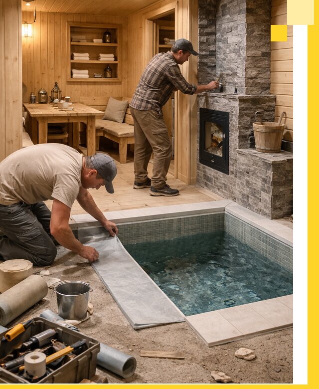 Строительство бань с комнатой отдыха под ключ в Верхнем Уфалее