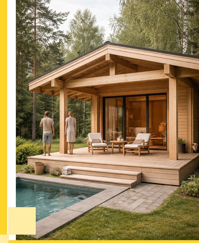 Бани с террасой под ключ в Верхнем Уфалее от 614040 р. | ЭриданВрф