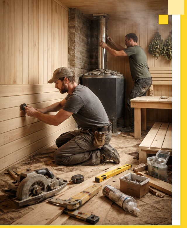 Полное строительство и оснащение парных под ключ в Верхнем Уфалее