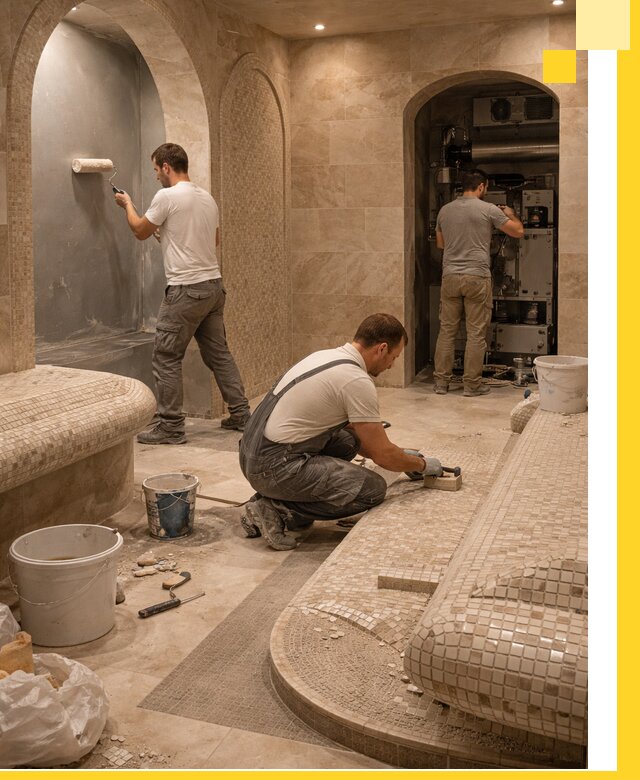 Строительство бани с хамамом и бассейном под ключ в Верхнем Уфалее