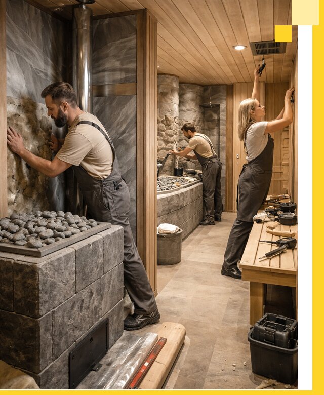 Строительство бань и SPA процедур в Верхнем Уфалее под ключ и отделкой