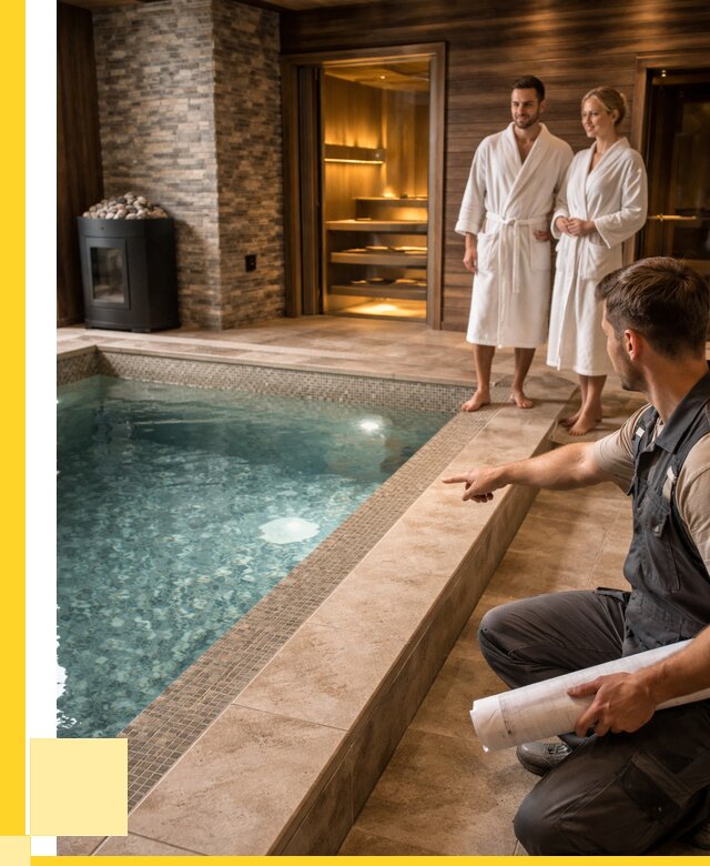 Проект бани с бассейном под ключ в Верхнем Уфалее от 66521 р. | ЭриданВрф