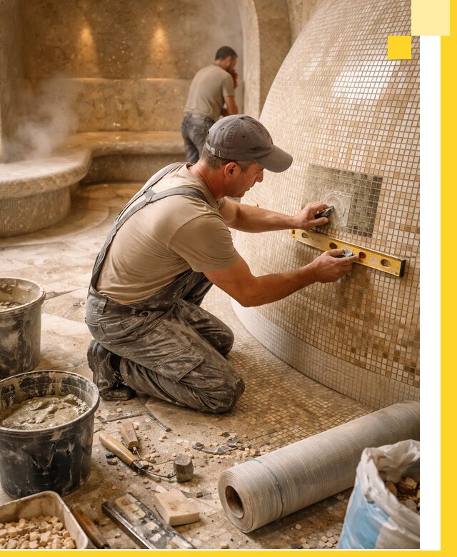 Хамам под ключ в Верхнем Уфалее: проектирование, строительство, отделка