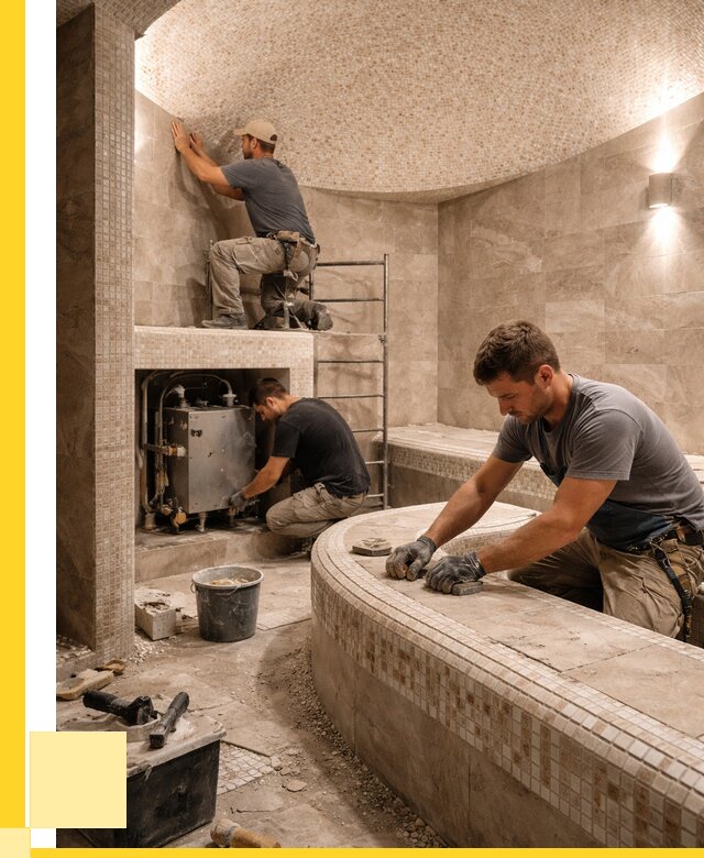 Монтаж хамамов под ключ в Верхнем Уфалее от 255850 р. ЭриданВрф